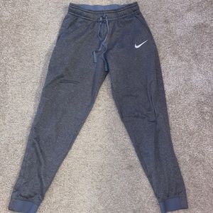 Gray nike dri-fit sweatpants